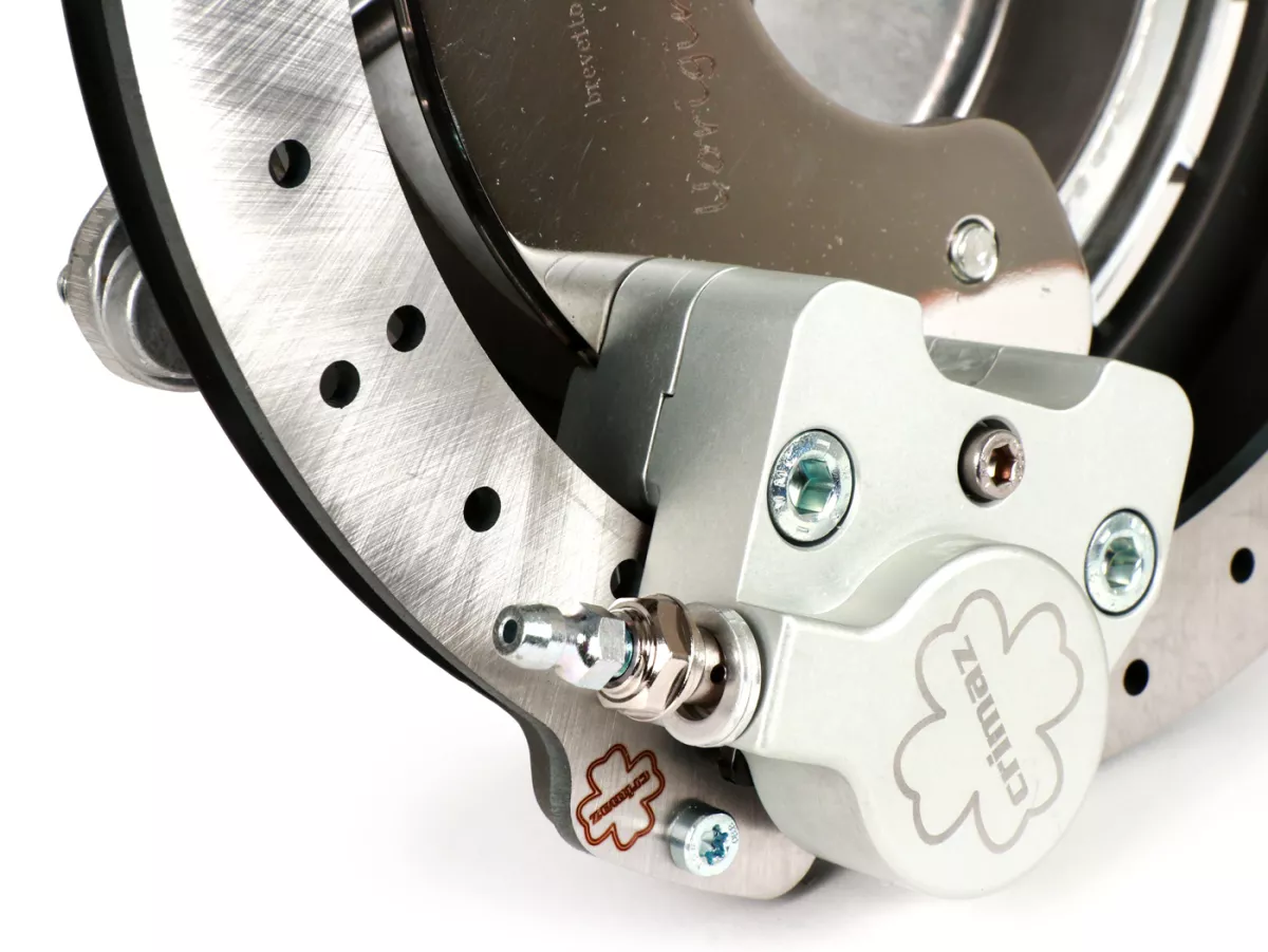 Set freni a disco anteriori -CRIMAZ Ø200mm- Vespa Rally180 (VSD1T), Rally200 (VSE1T), Sprint150 (VLB1T), TS125 (VNL3T), GT125 (VNL2T), GTR125 (VNL2T), GL150 (VLA1T)