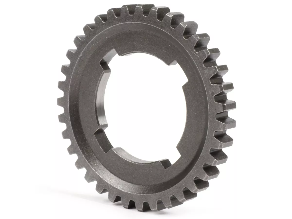 Pignon 4ème vitesse -QUALITÉ OEM- Vespa PX200 (1984-), Cosa200 -  35 dents - 4ème longue pour PX125-150 (1984-), T5 125cc, Cosa125-150, LML Star/Stella125/150 2 temps - 35 dents