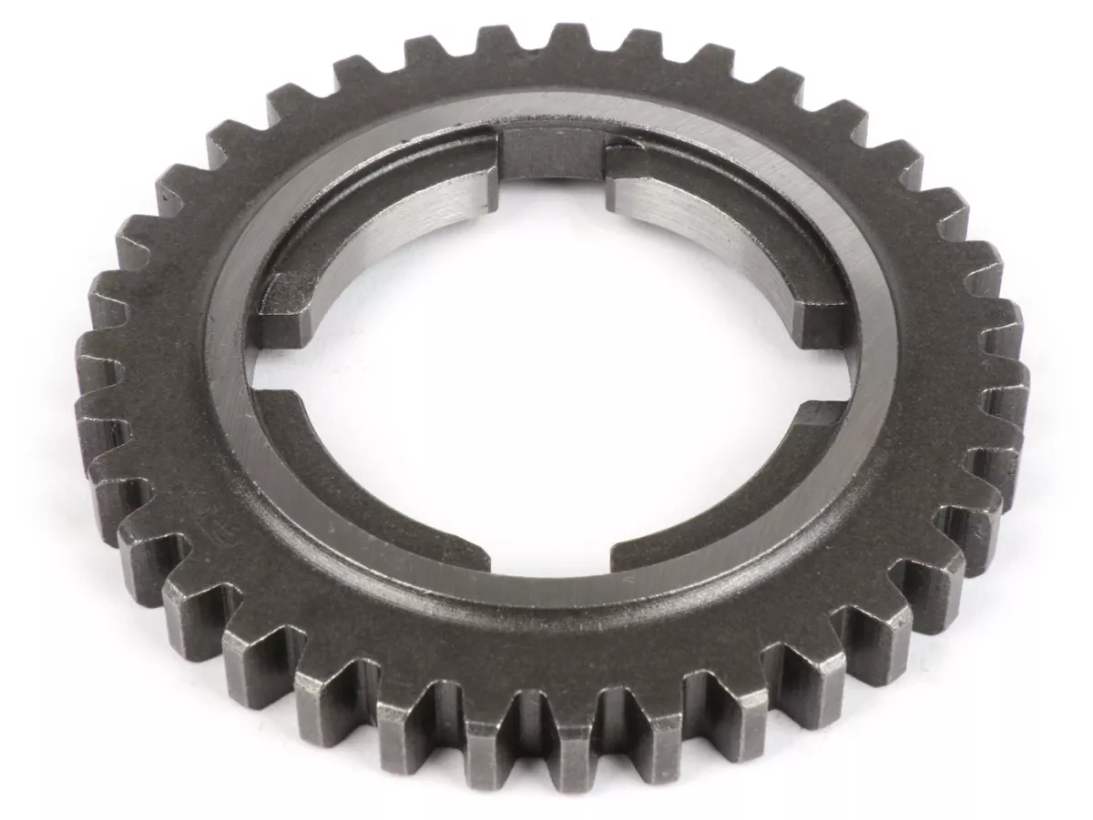 Pignon 4ème vitesse -QUALITÉ OEM- Vespa PX200 (1984-), Cosa200 -  35 dents - 4ème longue pour PX125-150 (1984-), T5 125cc, Cosa125-150, LML Star/Stella125/150 2 temps - 35 dents