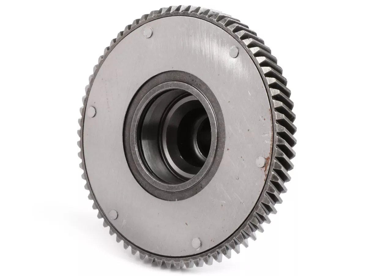 Albero ausiliario con ingranaggio primario -QUALITÀ OEM- Vespa PX125 (VNX1T dal n. 146314), PX150 (dal n. 264565), T5 125cc, Cosa - 12-13-17-21 denti con ingranaggio primario 68 denti