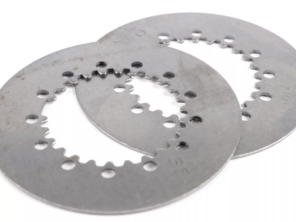 Set dischi frizione in acciaio - QUALITA' OEM Vespa tipo 6 molle (PX80, PX125, PX150)