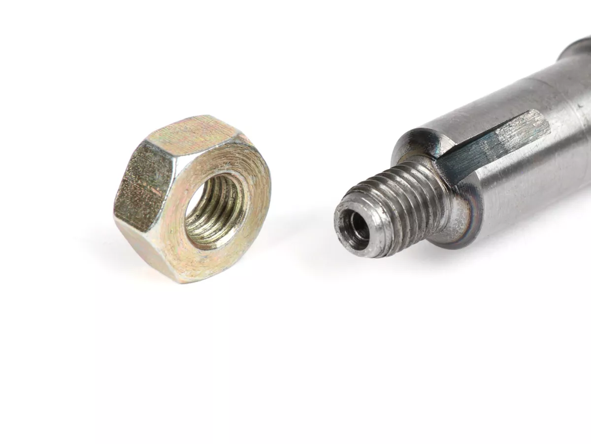 Hulpas as -OEM KWALITEIT- Vespa PX125, PX150, PX200, Cosa, T5 125cc - Lager zitting: Ø=15mm, bus: Ø=13mm, lengte: 121mm