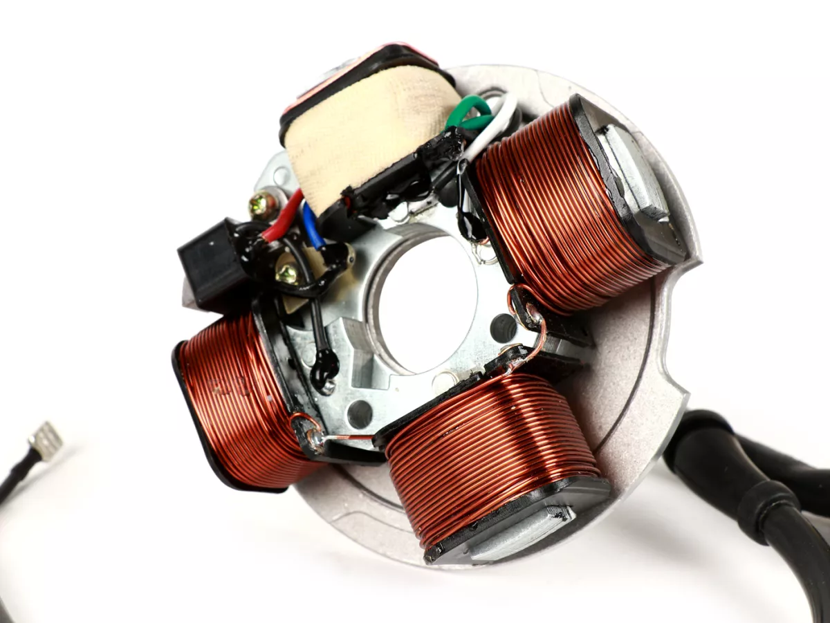 Zündung -CIF Grundplatte 6V, 4 Spulen, 3-poliger Stecker- Vespa PK50 N (I) 1989-1990 (V5X5T), PK50 XL (I) 1985-1989 (V5X3T), PK50 XL Rush (I) 1988-1989 (V5X4T)