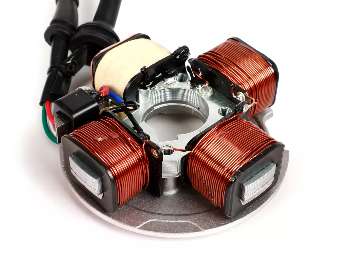 Zündung -CIF Grundplatte 6V, 4 Spulen, 3-poliger Stecker- Vespa PK50 N (I) 1989-1990 (V5X5T), PK50 XL (I) 1985-1989 (V5X3T), PK50 XL Rush (I) 1988-1989 (V5X4T)
