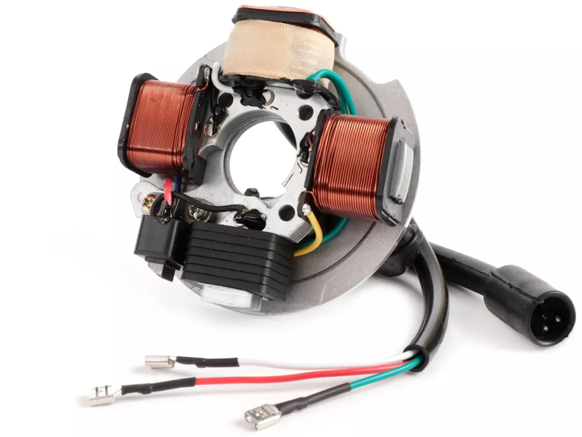 Zündung -CIF Grundplatte 6V, 4 Spulen, 4-poliger Stecker- Vespa PK50 (V5X1T), PK50 S (V5X2T 181679->), PK50 XL (V5X3T - Modelle ohne Blinker)