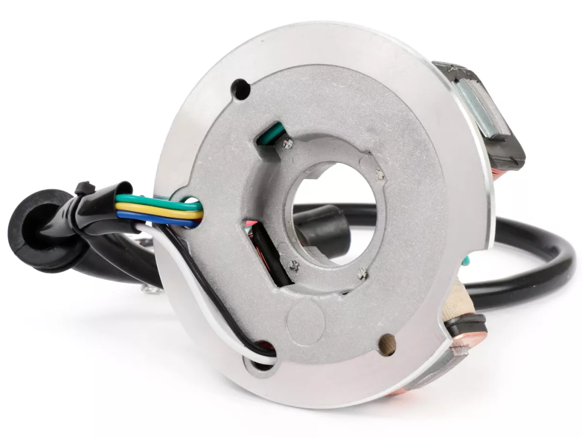 Zündung -CIF Grundplatte 6V, 4 Spulen, 4-poliger Stecker- Vespa PK50 (V5X1T), PK50 S (V5X2T 181679->), PK50 XL (V5X3T - Modelle ohne Blinker)
