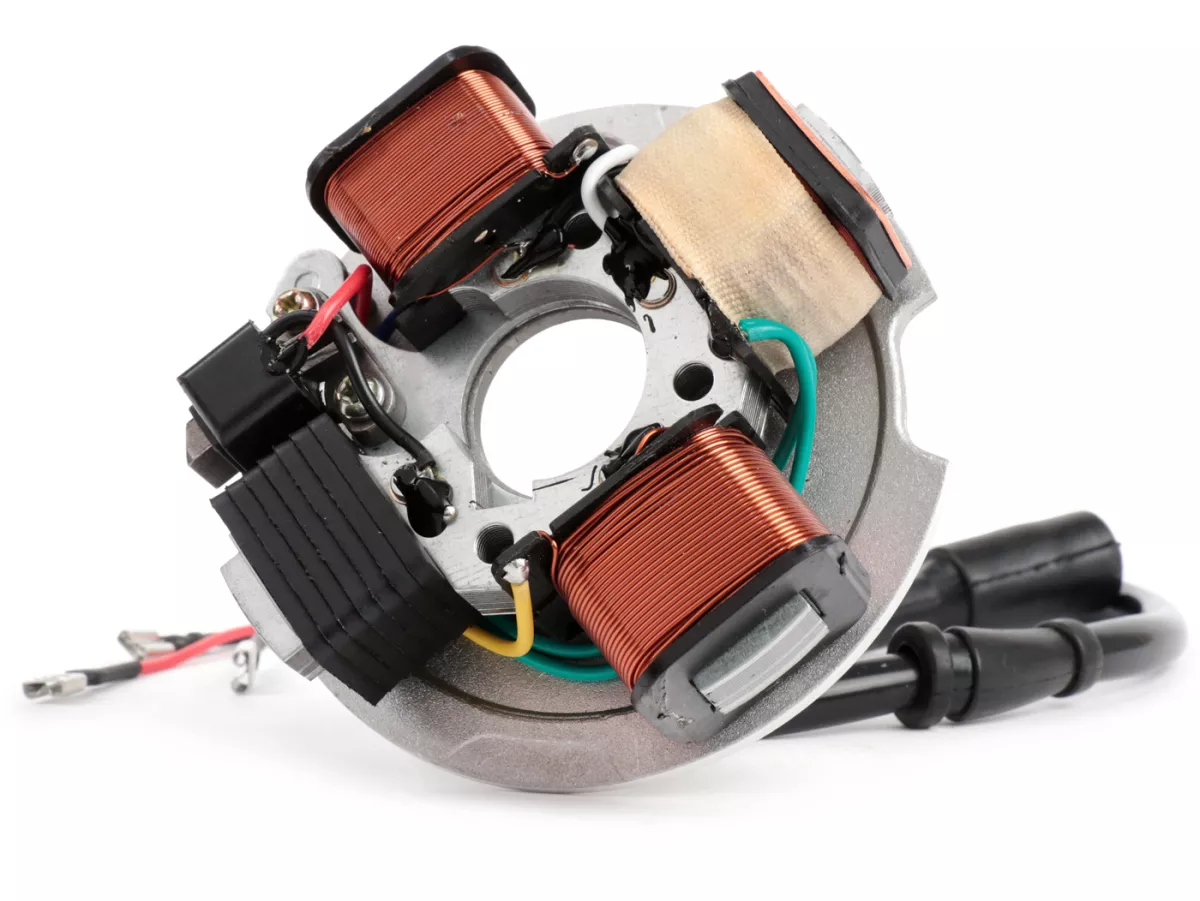 Zündung -CIF Grundplatte 6V, 4 Spulen, 4-poliger Stecker- Vespa PK50 (V5X1T), PK50 S (V5X2T 181679->), PK50 XL (V5X3T - Modelle ohne Blinker)