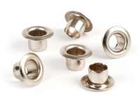 Set di rivetti -MAURO PASCOLI 4x5.6mm (tipo aperto)- utilizzato per tromba Vespa SS180 (VSC1T), GS160 / GS4 (VSB1T), GS150 (VS2-5T), VBA, VBB1T (32070-), GL150 (VLA1T) - 6pz (nichelato)