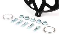 Adaptor pelek hub roda depan 10 -PLC CORSE- digunakan untuk memasang pelek Vespa 2.10 inci pada Piaggio ZIP II, ZIP SP, garpu ET4 - hitam