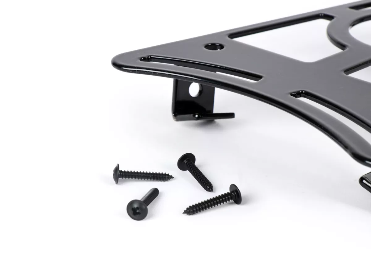 Portavasos tipo escalón con inscripción Vespa -CLASSIC RACKS- Vespa Sprint 50-150cc, Primavera 50-150cc - negro brillante