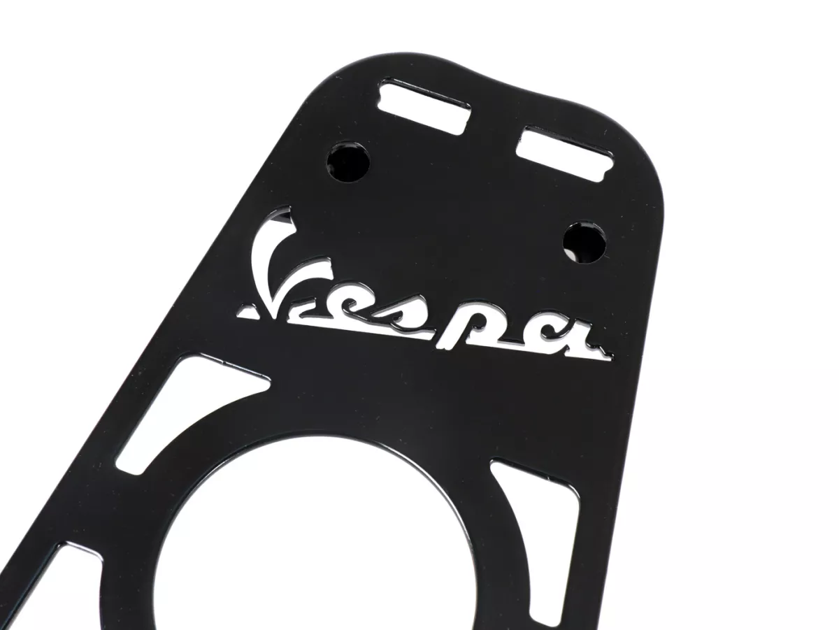 Portavasos tipo escalón con inscripción Vespa -CLASSIC RACKS- Vespa Sprint 50-150cc, Primavera 50-150cc - negro brillante