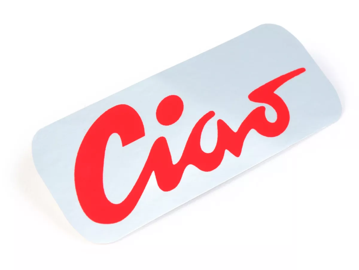 Letras para depósito -CIAO aluminio, rojo- Piaggio Ciao (C7, C9)