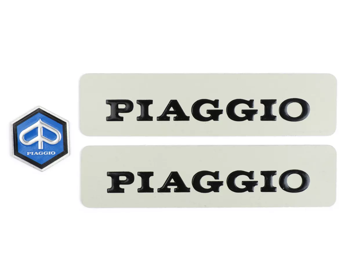 Juego de letras marco -PIAGGIO aluminio, negro/azul- Piaggio Ciao