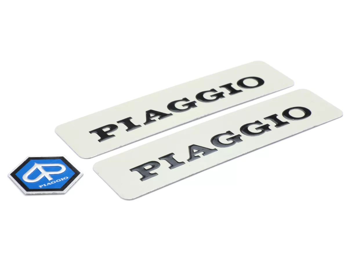 Juego de letras marco -PIAGGIO aluminio, negro/azul- Piaggio Ciao
