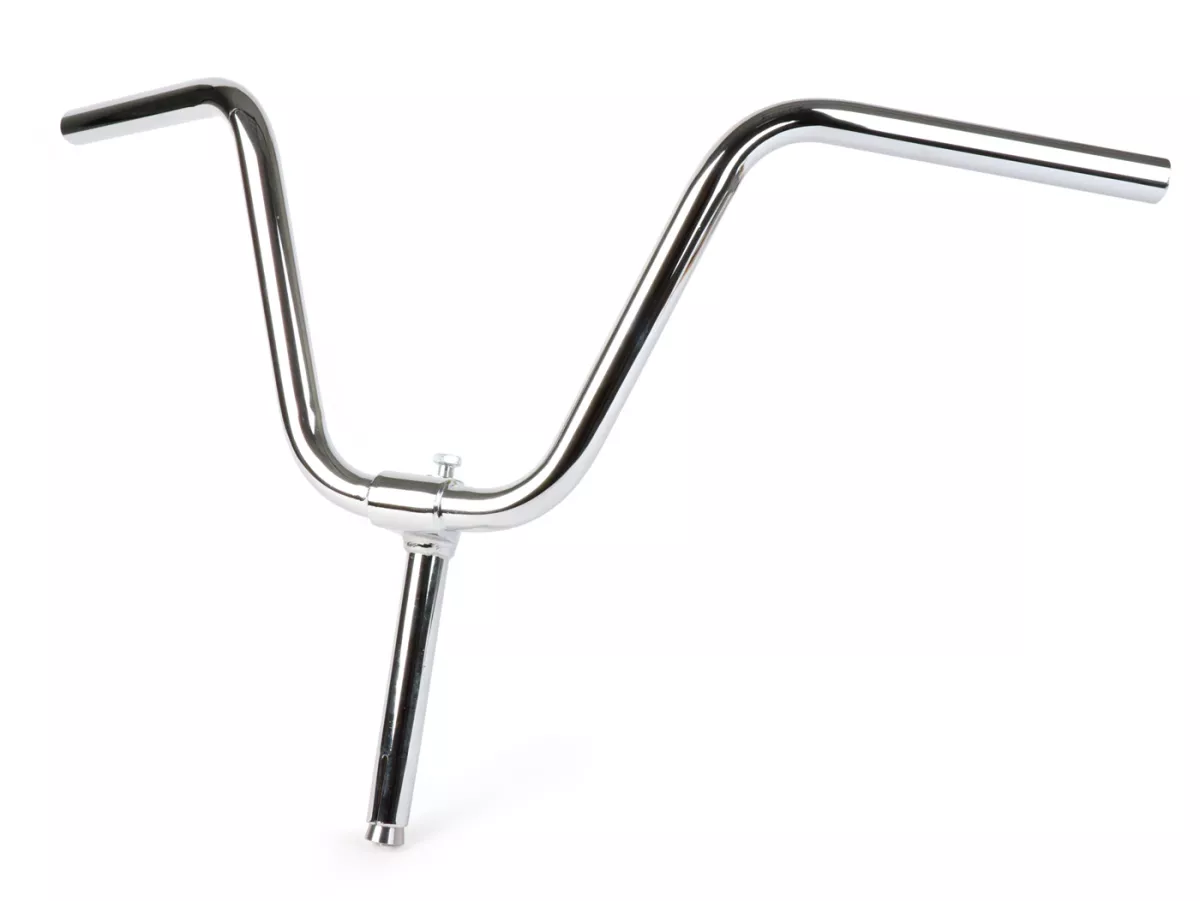 Manubrio -CUPPINI Ø21mm- Ciao, Garelli - angolato - cromo