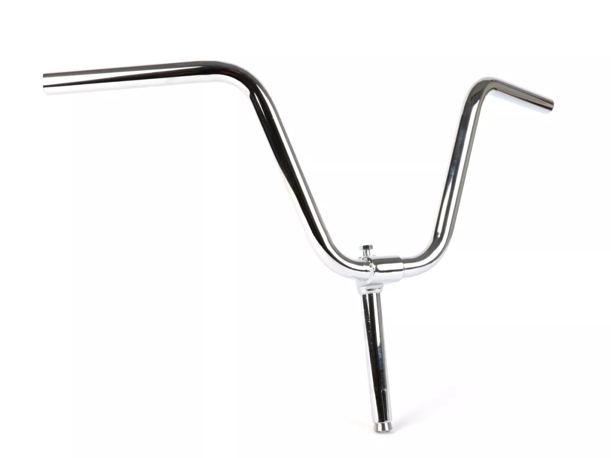 Manubrio -CUPPINI Ø21mm- Ciao, Garelli - angolato - cromo