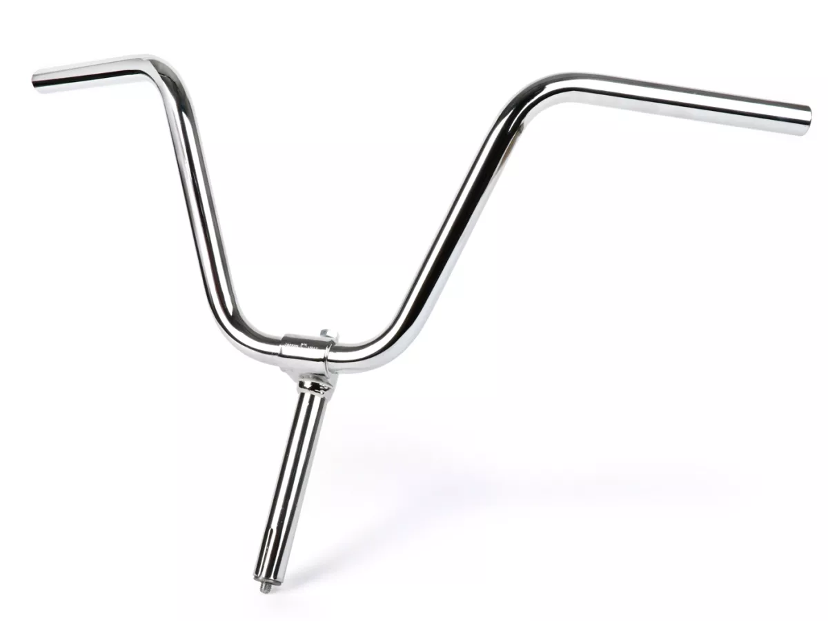 Handlebars -CUPPINI- Ø22mm- Ciao, Garelli - angled - chrome