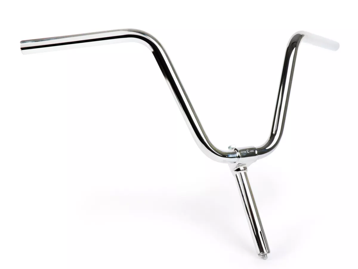 Handlebars -CUPPINI- Ø22mm- Ciao, Garelli - angled - chrome