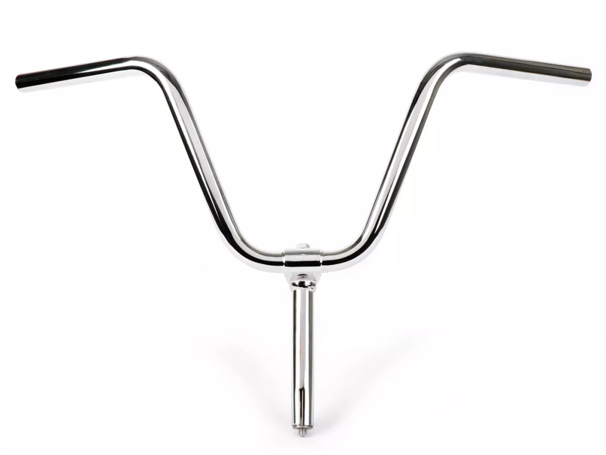 Handlebars -CUPPINI- Ø22mm- Ciao, Garelli - angled - chrome