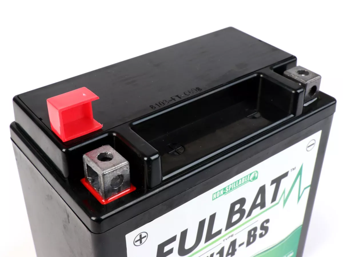 Battery (gel), maintenance-free -FULBAT FTX14H-BS- 12V, 12Ah - 152x88x147mm - Vespa GTS125 Super (ZAPM45300), GTS250 (ZAPM45100, ZAPM45101), GTS300 Super, Super Sport, Touring (ZAPM45200), GTV250 (ZAPM45102), GTV300 (ZAPM45201)