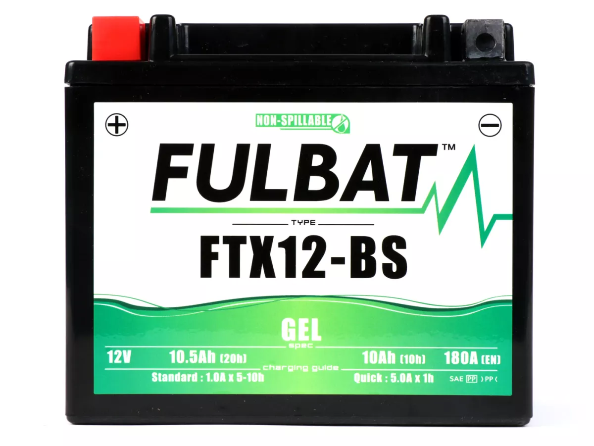 Battery (gel), maintenance-free -FULBAT FTX12H-BS- 12V, 10Ah - 152x88x130mm - Vespa GTS300 Super/Super Sport/Touring (ZAPM45200), GTS300 Touring/ 70Jahre (ZAPM45202), GTS300 Yacht Club/Notte/Touring (ZAPMA3300), GTS300 HPE/Supertech/Racing Sixites/ (ZAPMA