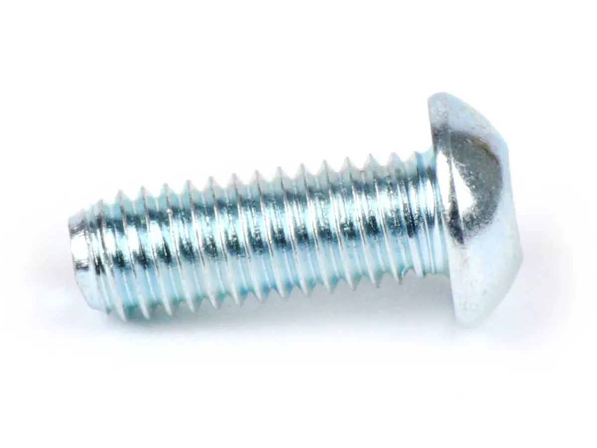 Inbusbout met platte kop -ISO 7380- M6 x 16mm (sterkte 10,9) - (gebruikt voor uitlaatflens cilinder Malossi 177/187/210/221 Sport/MHR)