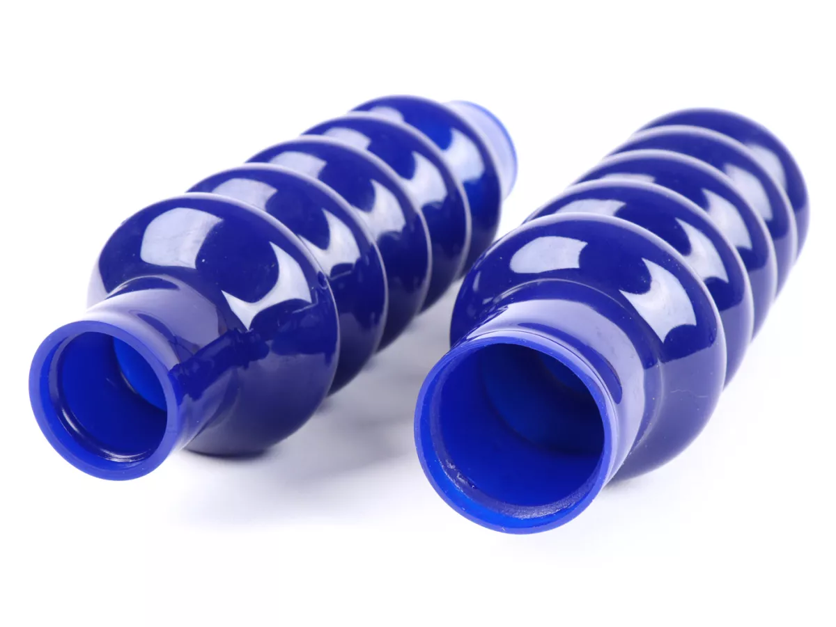 Bellow peredam kejut depan-DISCODEZSCOOTERS Gaitors - Lambretta LI, LIS, SX, TV, DL, GP - biru