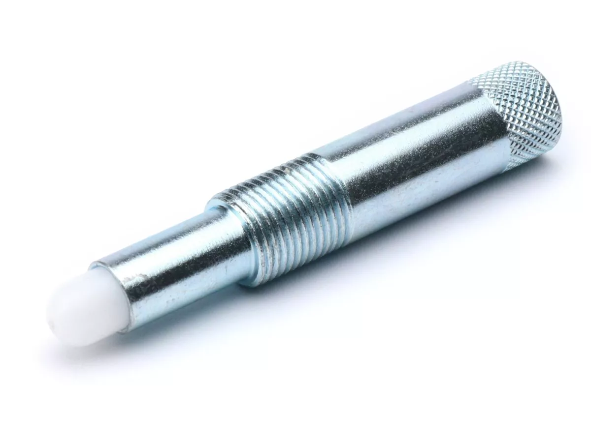 Zuigerstop lang met kunststof (PTFE) stop -M14 x 1,25- (type NGK E-stekker) - Vespa Smallframe V50, PV, ET3, PK, Largeframe PX, T5, Cosa, Sprint, Rally, VBB, Wideframe V1-15,V30-33, VL, VB, ACMA, Lambretta LI, SX, TV, GP