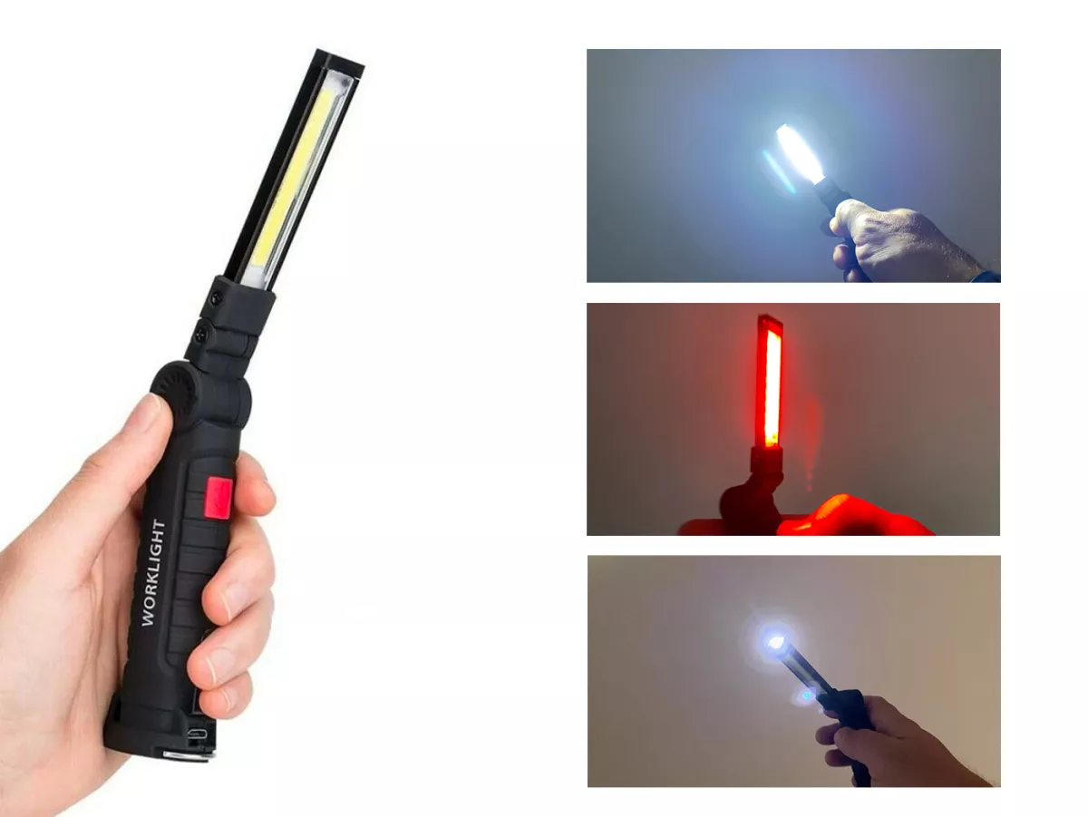 Taschenlampe - Inspektionsleuchte -MOTO NOSTRA cob LED mit Magnetfuß, 250lm- 112x36mm, inkl. Micro USB Ladekabel
