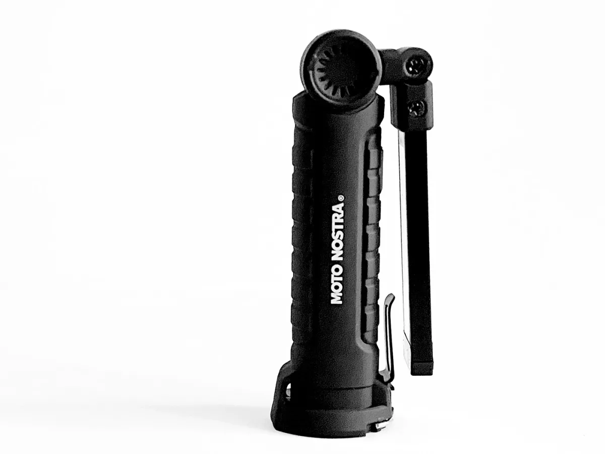 Taschenlampe - Inspektionsleuchte -MOTO NOSTRA cob LED mit Magnetfuß, 250lm- 112x36mm, inkl. Micro USB Ladekabel