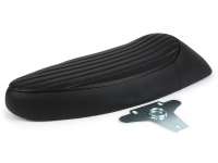 Seat -NISA Sport 20- Vespa PX (-1983), Sprint, GT, GTR, Super, TS, GL, VNA, VBA, VNB, VBB, T4 - with flat fuel tank also fits Rally 180/200, GS160, SS180 - black