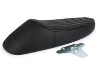 Seat -NISA Sport 20- Vespa PX (-1983), Sprint, GT, GTR, Super, TS, GL, VNA, VBA, VNB, VBB, T4 - with flat fuel tank also fits Rally 180/200, GS160, SS180 - black