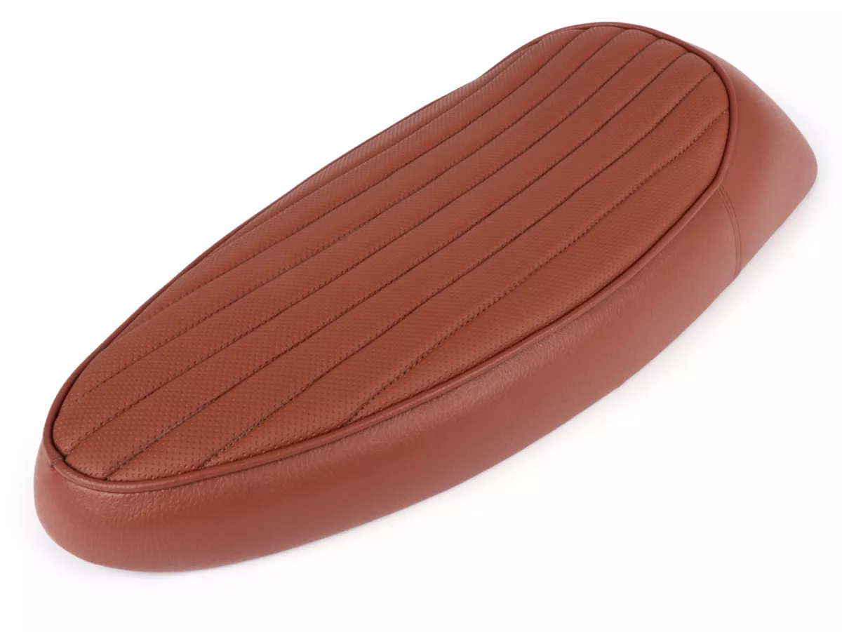 Seat -NISA Sport 20- Vespa PX (-1983), Sprint, GT, GTR, Super, TS, GL, VNA, VBA, VNB, VBB, T4 - with flat fuel tank also fits Rally 180/200, GS160, SS180 -brown