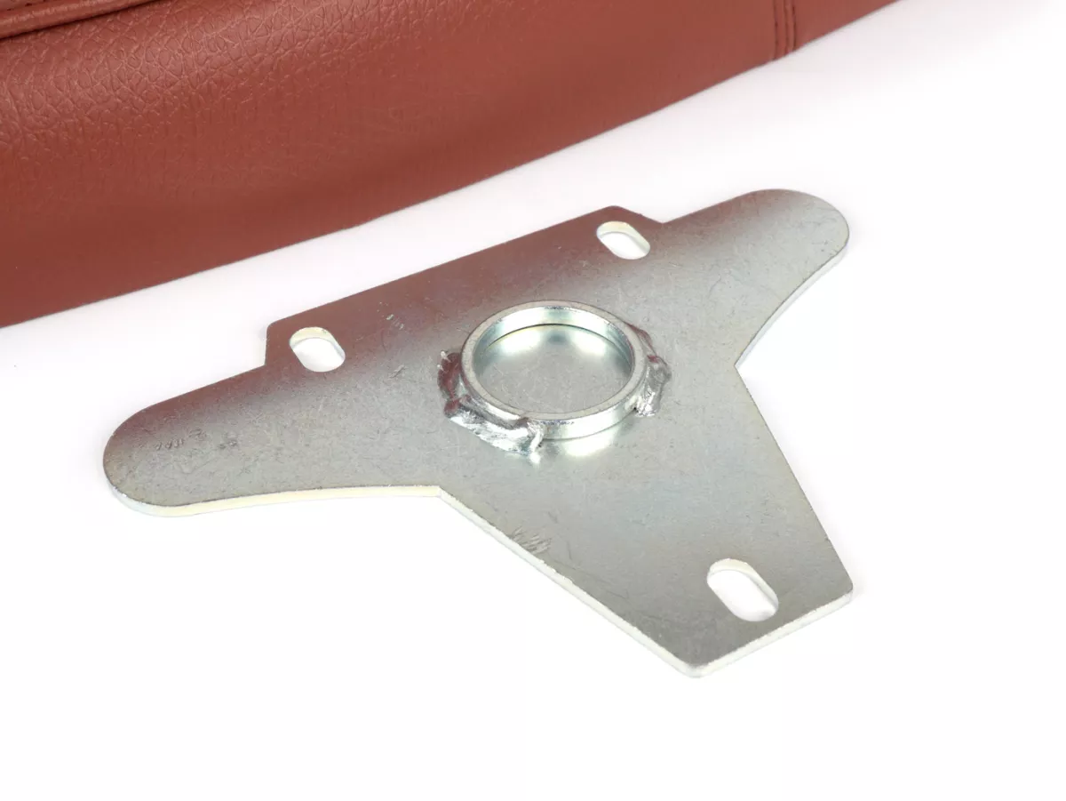 Seat -NISA Sport 20- Vespa PX (-1983), Sprint, GT, GTR, Super, TS, GL, VNA, VBA, VNB, VBB, T4 - with flat fuel tank also fits Rally 180/200, GS160, SS180 -brown