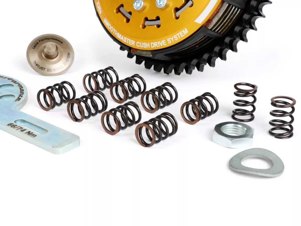 Clutch -CASA PERFORMANCE SmoothMaster 6 plate, 10 spring- Lambretta LI, LI S, SX. TV (series 2-3), DL/GP - 46 tooth