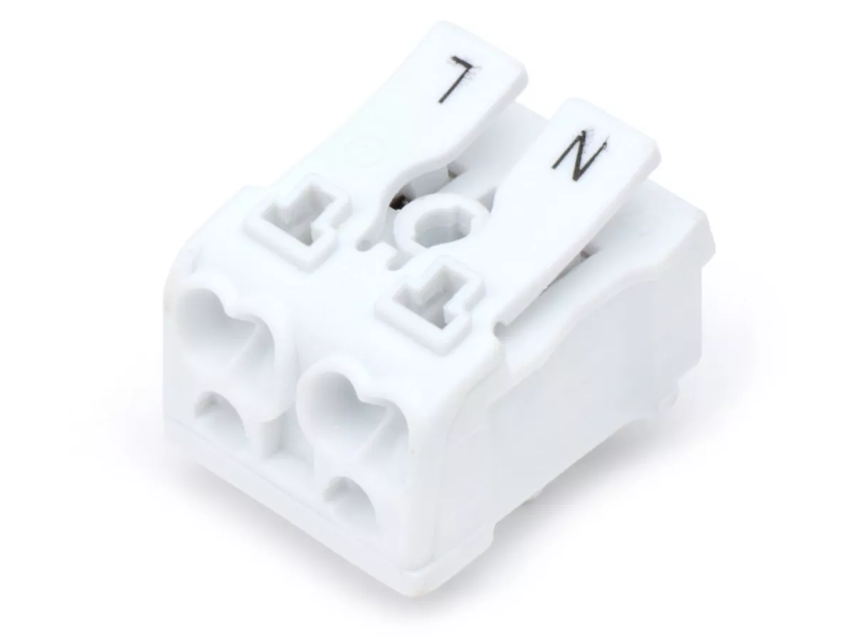 Borne autofrenado -MC POWER- 0,75-2,5mm², máx. 16A - 25x20x18mm - 2 vías