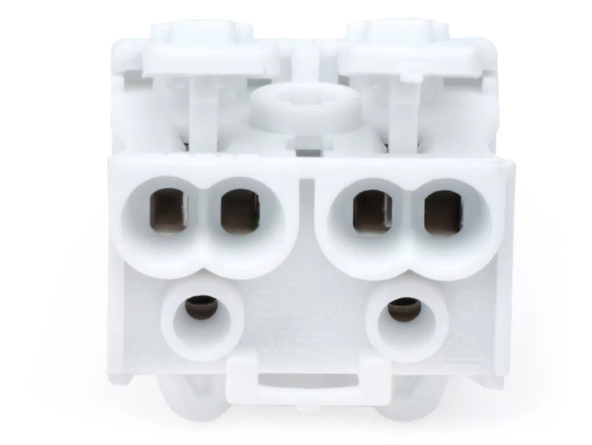 Borne autofrenado -MC POWER- 0,75-2,5mm², máx. 16A - 25x20x18mm - 2 vías