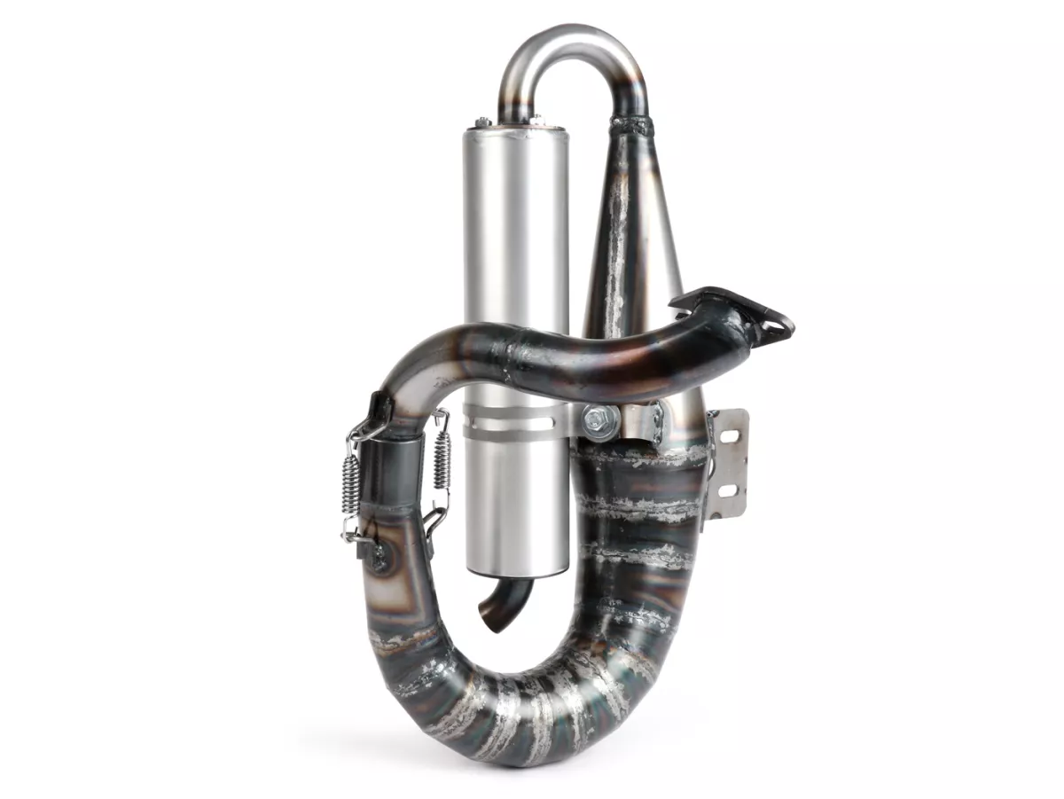 Knalpot -EGIG PERFORMANCE Python S Ø=32mm (jarak stud 54-60mm), peredam belakang XXL yang dibaut (Ø70mm) - Vespa ET3, PV125