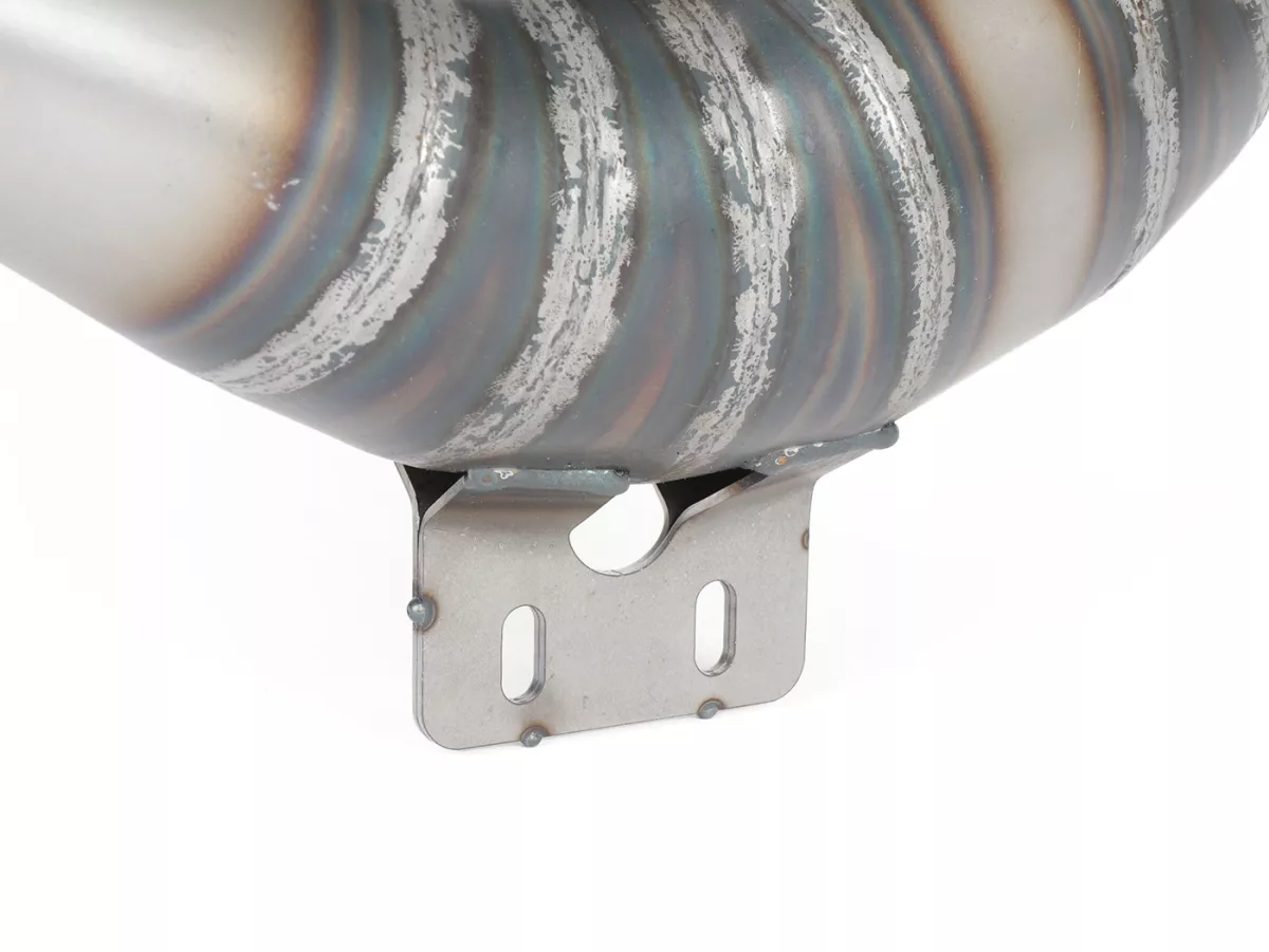 Avgas -EGIG PERFORMANCE Mamba S Ø=32mm (54-60mm dubbavstånd), bultad XXL bakre ljuddämpare (Ø70mm)- Vespa ET3, PV125