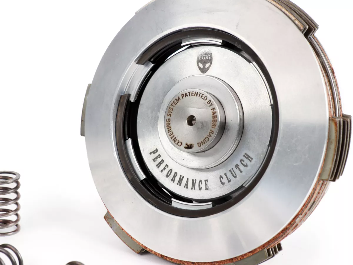 Kopling -EGIG PERFORMANCE- Kopling Satu Jari 2.0 - 5-cakram- Vespa V50, V90, SS50, SS90, PV125, ET3, PK50, PK80, PK50 S, PK80 S, PK125 S, PK50 XL, PK125 XL, ETS, PK50 HP, PK50 SS