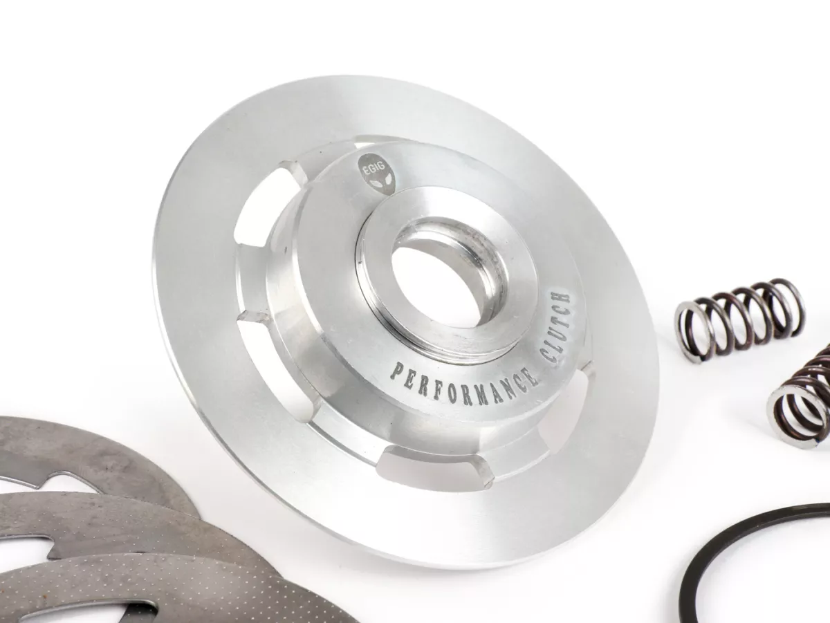 Kopling -EGIG PERFORMANCE- Kopling Satu Jari 2.0 - 5-cakram- Vespa V50, V90, SS50, SS90, PV125, ET3, PK50, PK80, PK50 S, PK80 S, PK125 S, PK50 XL, PK125 XL, ETS, PK50 HP, PK50 SS