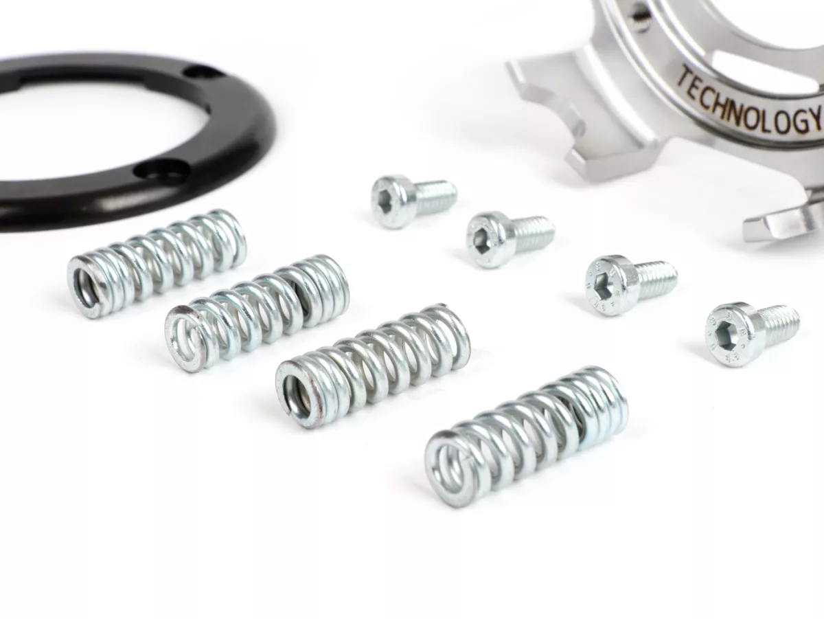 Cesta de embrague con kit de reparación primaria-EGIG PERFORMANCE- Embrague One Finger 5 discos - Vespa V50, V90, SS50, SS90, PV125, ET3, PK50, PK80, PK50 S, PK80 S, PK125 S, PK50 XL, PK125 XL, ETS, PK50 HP, PK50 SSPK50 HP, PK50 SS