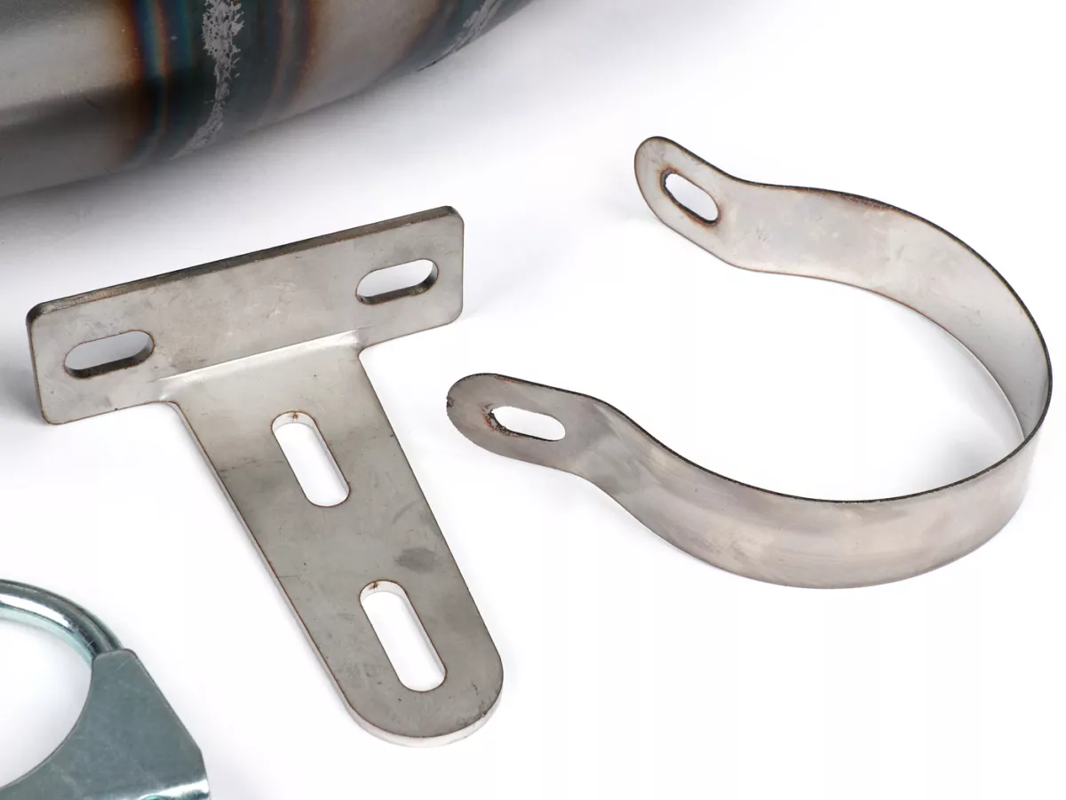 Escape -EGIG PERFORMANCE VRA Quattrini M200 Ø=44mm, silenciador atornillado- Vespa ET3, PV125 - Amortiguador desplazado necesario