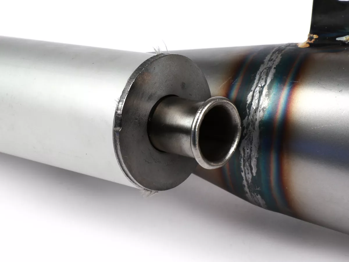 Escape -EGIG PERFORMANCE VRA Quattrini M200 Ø=44mm, silenciador atornillado- Vespa ET3, PV125 - Amortiguador desplazado necesario
