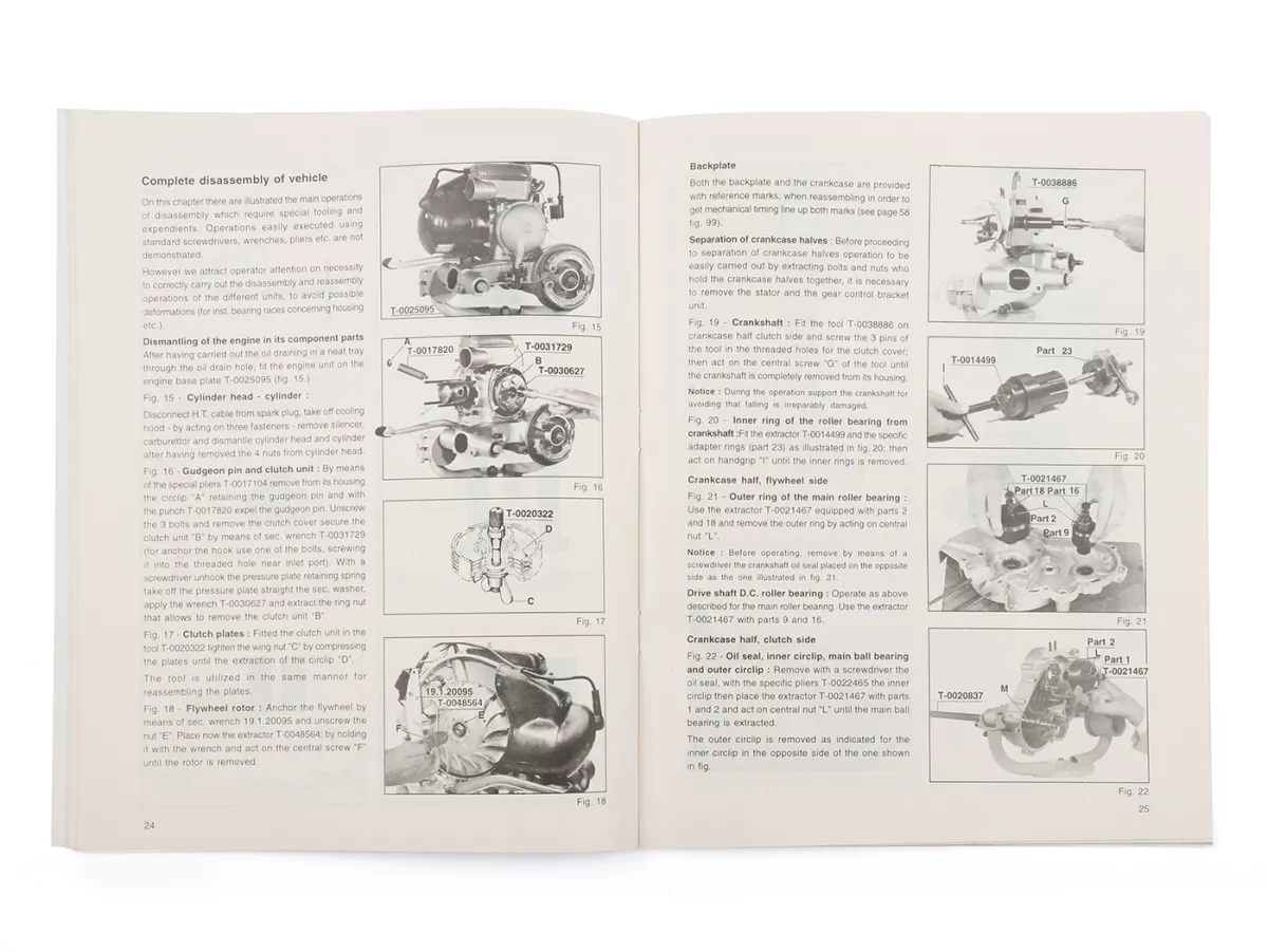 Workshop manual -PIAGGIO- Vespa PX125/150 - 62 pages - english