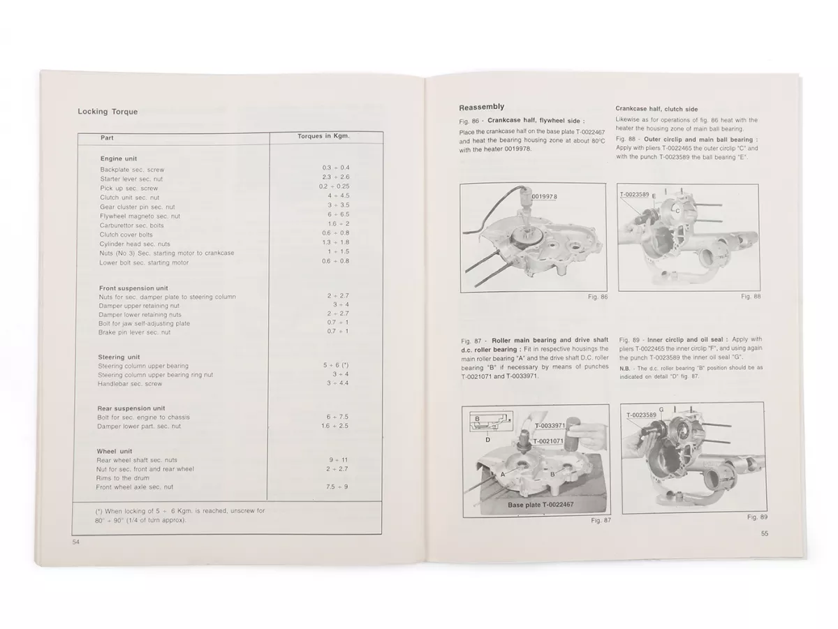 Workshop manual -PIAGGIO- Vespa PX125/150 - 62 pages - english
