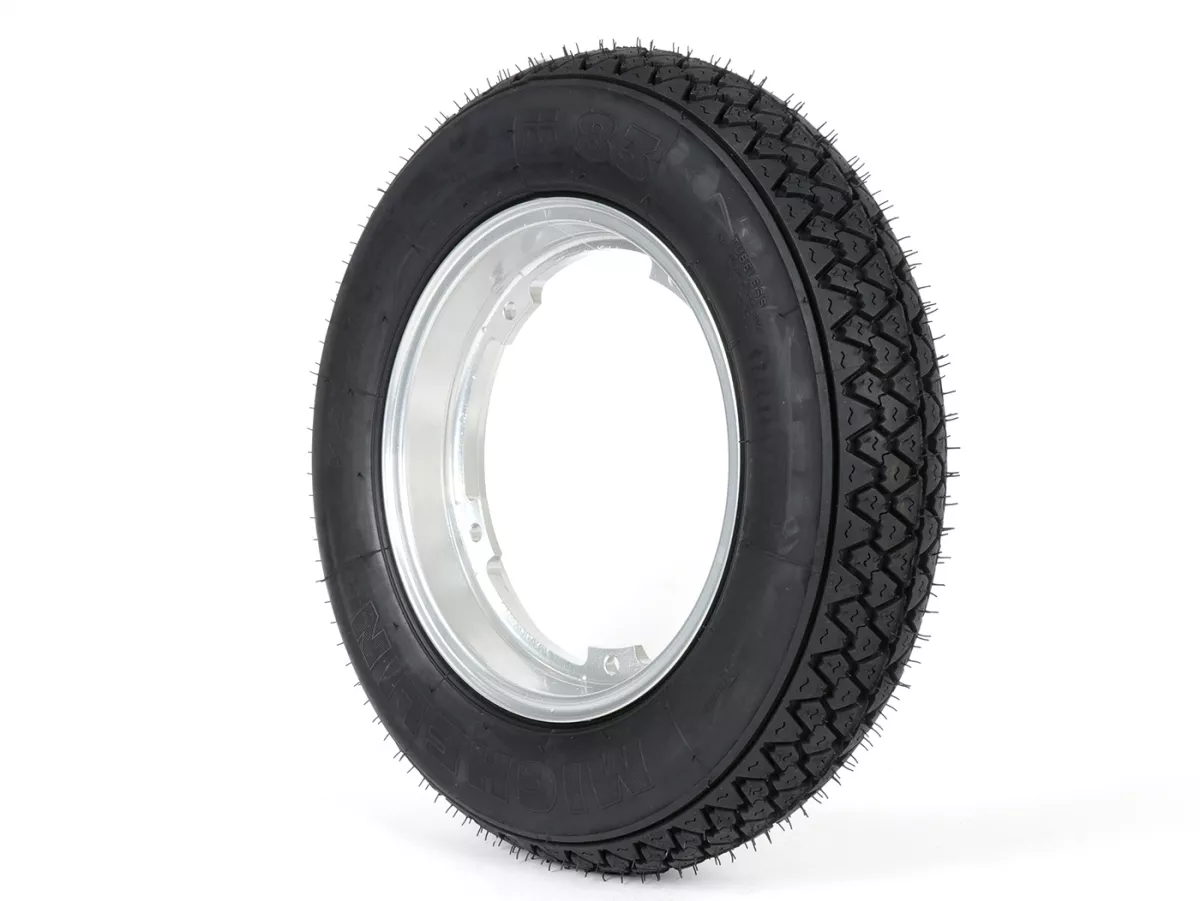 Wheel assembly (tyre mounted on rim ready to drive) -MICHELIN S83, tubeless, Vespa- 3.50 - 10 inch TL 59J (reinforced) - Wheel assemblyrim BGM PRO 2.10-10 Aluminium 2.10-10 - silver