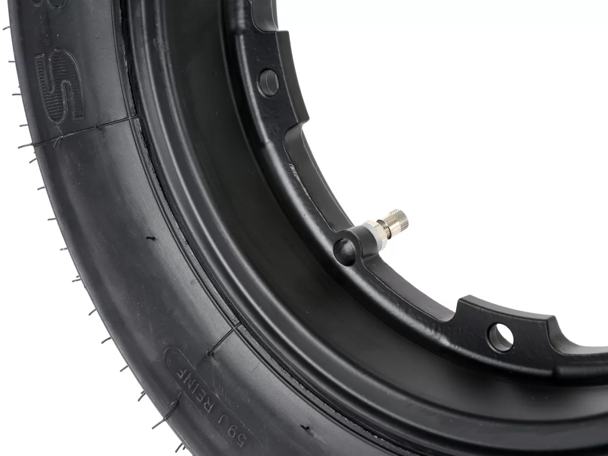 Wheel assembly (tyre mounted on rim ready to drive) -MICHELIN S83, tubeless, Vespa- 3.50 - 10 inch TL 59J (reinforced) - Wheel assemblyrim BGM PRO 2.10-10 Aluminium 2.10-10 black