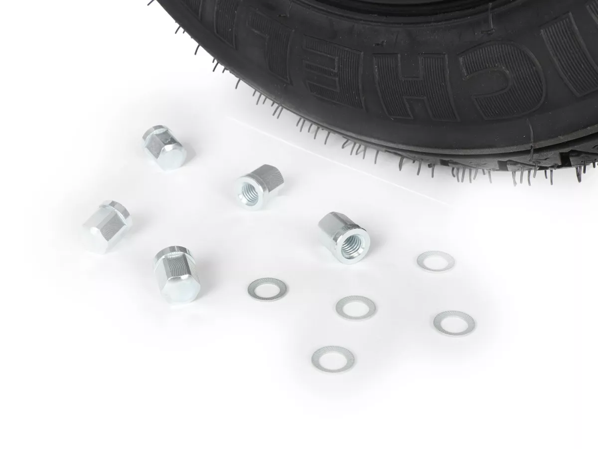 Roda lengkap (ban siap pakai yang dipasang pada pelek) -MICHELIN S83, tubeless, Vespa Smallframe V50, PV, ET3, PK- 3.00 - 10 inci TL 42J - pelek BGM PRO 2.10-10 alumunium hitam
