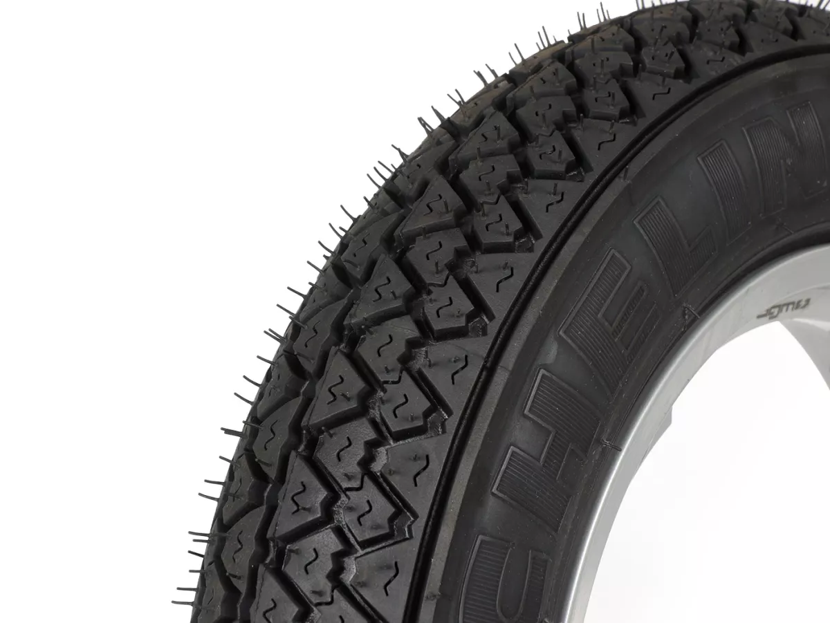 Roda lengkap (ban siap pakai yang dipasang pada pelek) -MICHELIN S83, tubeless, Vespa Smallframe V50, PV, ET3, PK- 3.00 - 10 inci TL 42J - Pelek BGM PRO 2.10-10 Aluminium - Silver